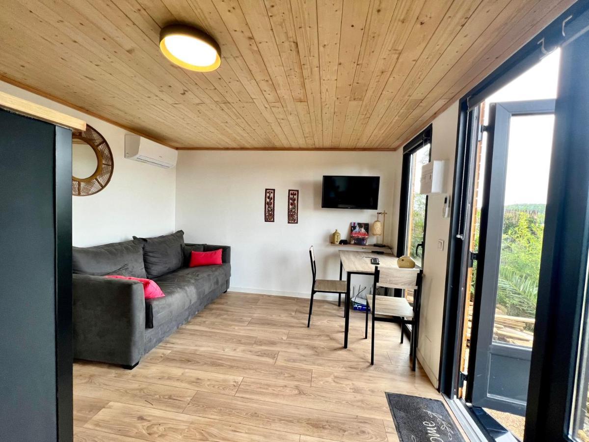 Charmant Studio Lodge Climatise Avec Jardin Et Vue Sur Le Pic Saint Loup Jacou Exterior photo