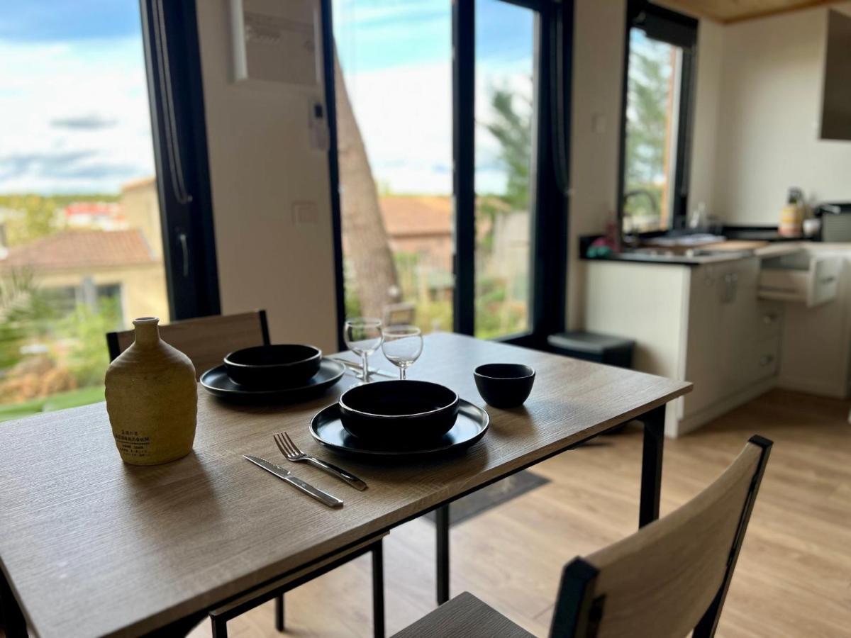 Charmant Studio Lodge Climatise Avec Jardin Et Vue Sur Le Pic Saint Loup Jacou Exterior photo