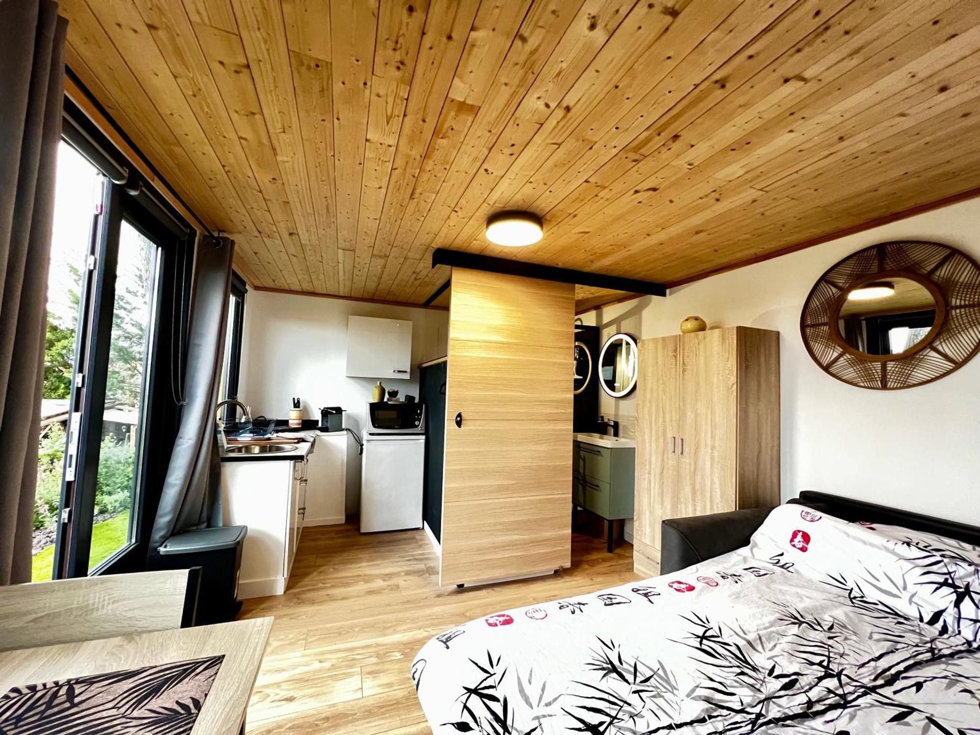 Charmant Studio Lodge Climatise Avec Jardin Et Vue Sur Le Pic Saint Loup Jacou Exterior photo