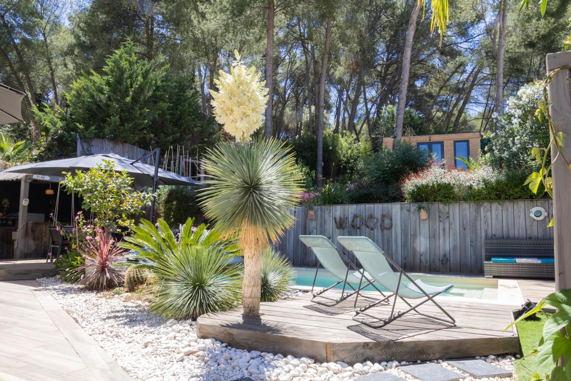 Charmant Studio Lodge Climatise Avec Jardin Et Vue Sur Le Pic Saint Loup Jacou Exterior photo